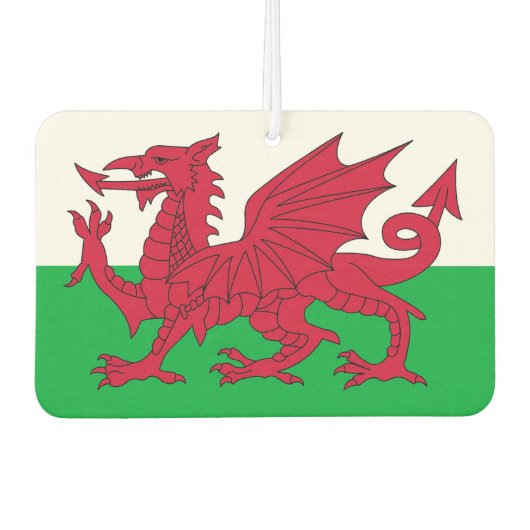 Luftfreunde mit Flagge von Wales Autolufterfrischer (Vorderseite)