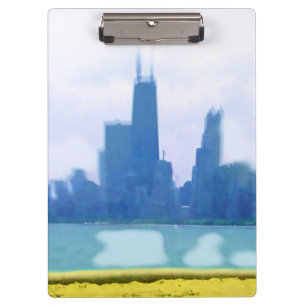 Luftgebürstete Chicagoskyline Klemmbrett