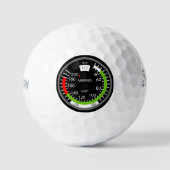 Luftgeschwindigkeits-Pilot-Luftfahrt-Geek Golfball (Vorderseite)