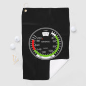Luftgeschwindigkeits-Pilot-Luftfahrt-Geek Golfhandtuch (Insitu)