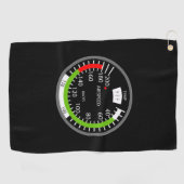 Luftgeschwindigkeits-Pilot-Luftfahrt-Geek Golfhandtuch (Horizontal)