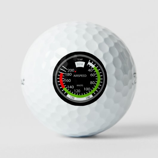 Luftgeschwindigkeits-Pilot Luftfahrt-Nerd Golfball (Vorderseite)