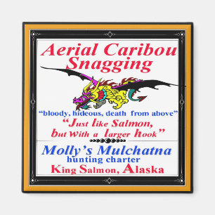 Luftgestützter Karibu Fang Mulchatna Alaska Magnet
