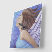 Luftgoddess Flug Square Wall Uhr (Winkel)