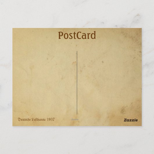 Lufthansa 1937 postkarte (Rückseite)