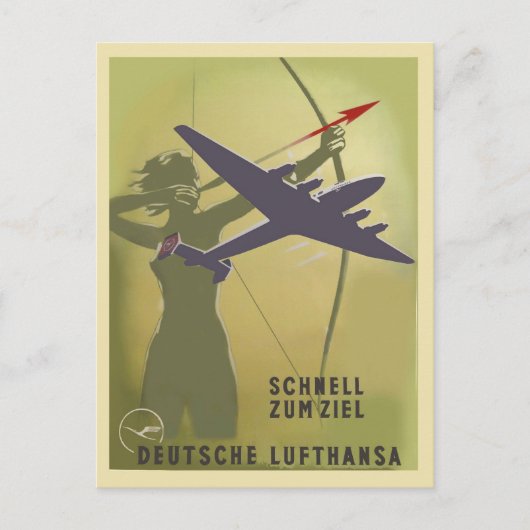 Lufthansa 1937 postkarte (Vorderseite)