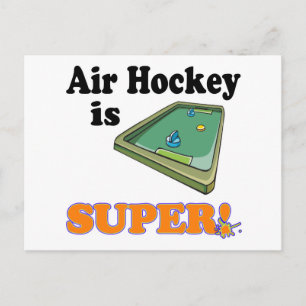 Lufthockey ist super postkarte