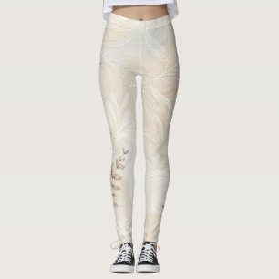 Luftige Böhmische Botanische Florale String-Art-Ge Leggings