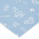 Luftiges Blau der Teezeit Tischdecke (Schrägansicht)