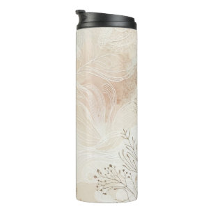 Luftiges Boho-Blumen-String-Art-Design Thermosbecher