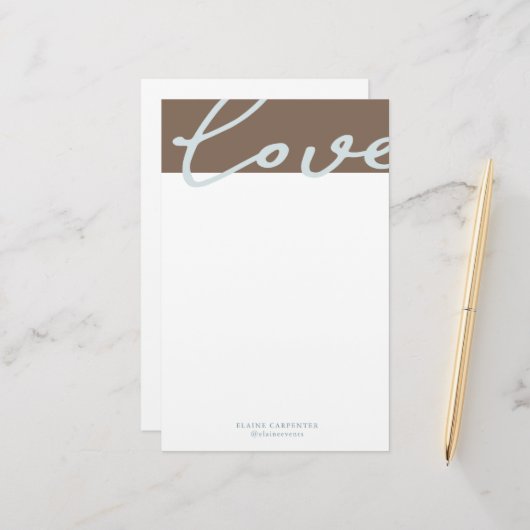 Luftiges Pastell | Personalisiertes Briefpapier (Vorderseite/Rückseite Beispiel)