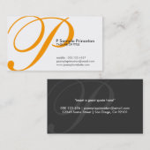 Luftinitiale: orange visitenkarte (Vorne/Hinten)