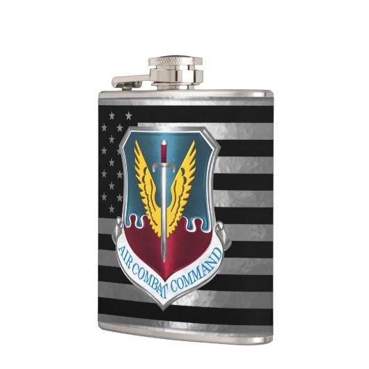 Luftkampfkommando mit Stahlflagge Flachmann (Links)