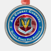 Luftkampfkommando Weihnachten Ornament Aus Metall (Vorne)