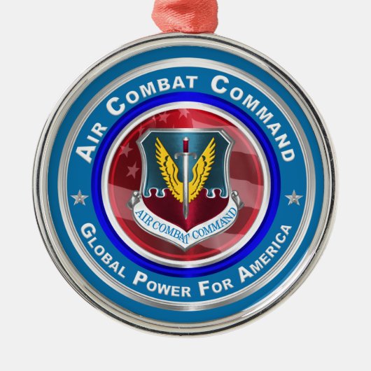 Luftkampfkommando Weihnachten Ornament Aus Metall (Vorne)