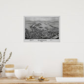 Luftkarte Birdsboro PA Pennsylvania Poster 1890 (Küche)