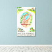 Luftkarte Santa Clara Landkreis mit Sehenswürdigke Leinwanddruck (Insitu (Holzboden))