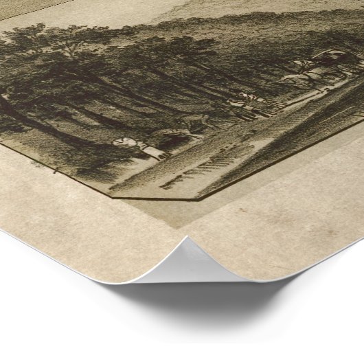 Luftkarte Valley Forge PA Pennsylvania Poster (Ecke)