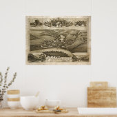 Luftkarte Valley Forge PA Pennsylvania Poster (Küche)