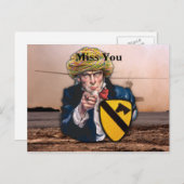 Luftkav 1. Kavalleriedivision iraq Patch Postkarte (Vorne/Hinten)