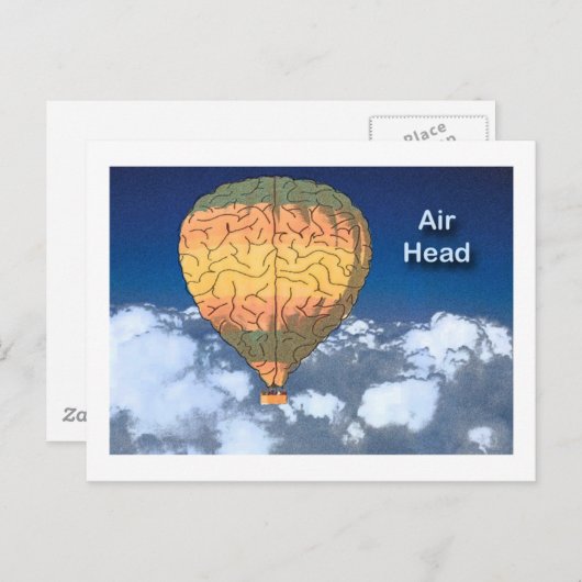 Luftkopf: Heißluftballon Postkarte (Vorne/Hinten)