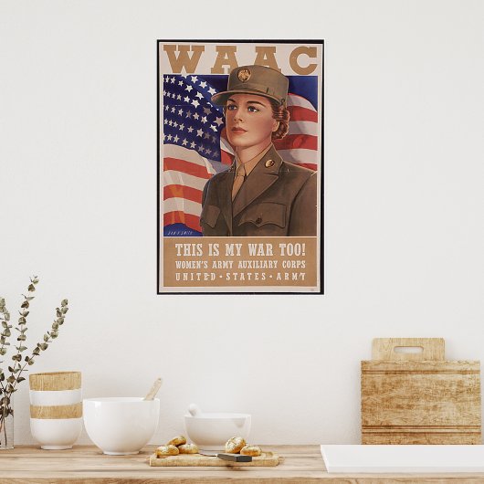 Luftkorp der Frauen Poster (Küche)