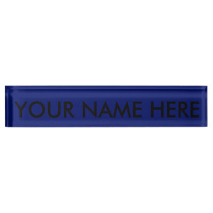 LUFTKRAFT DARK BLUE (Festfarben-Hintergrund) ~ Namensplakette