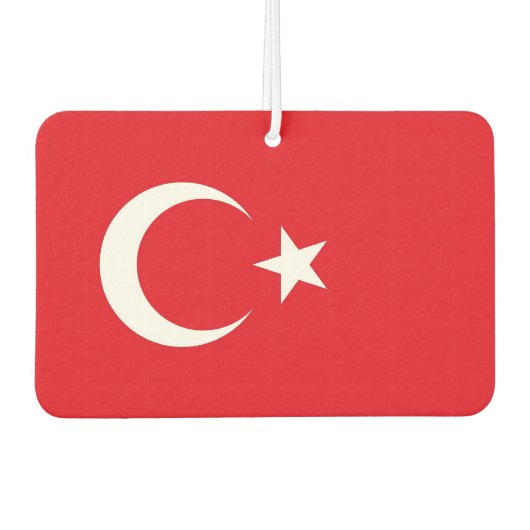Luftkühler mit der Flagge der Türkei Autolufterfrischer (Vorderseite)