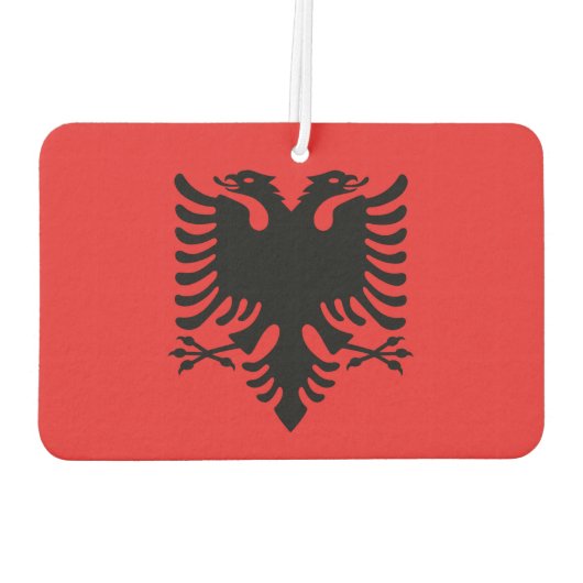 Luftkühler mit Flagge Albaniens Autolufterfrischer (Rückseite)