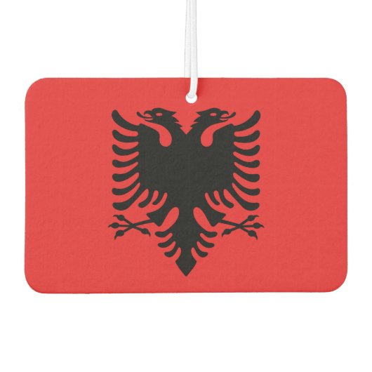 Luftkühler mit Flagge Albaniens Autolufterfrischer (Vorderseite)