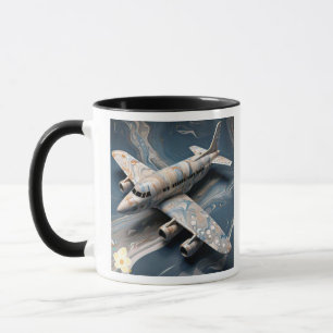 "Luftkunst: Der marmorinfundierte Jet" Tasse