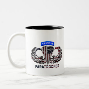 Luftlandefallschirmspringer Zweifarbige Tasse
