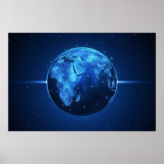 Luftlinien Poster (Vorne)