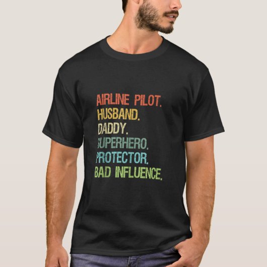 Luftlotsenflieger Daddy Superhero VATER Top (Vorderseite)