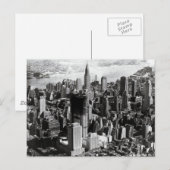 Luftmanhattan Black & White Fotograf Postkarte (Vorne/Hinten)