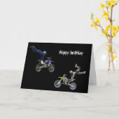 Luftmoto-Cross-Twin Karte (Gelbe Blume)