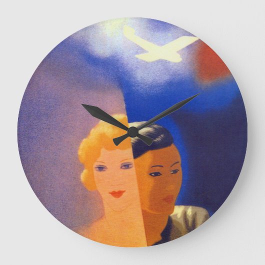 Luftorientierung Große Wanduhr (Vorderseite)