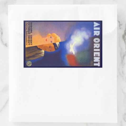 Luftorientierung Rechteckiger Aufkleber (Tasche)