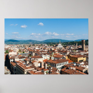 Luftpanorama von Florenz - Toskana, Italien Poster