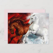Luftpferde und Feuerpferde Postkarte (Vorne/Hinten)