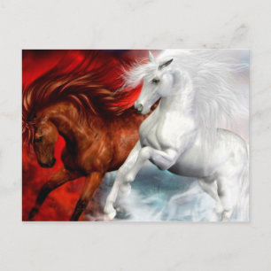Luftpferde und Feuerpferde Postkarte