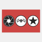 Luftphotograph DJI Mavic USA Rechteckiger Aufkleber (Vorderseite)