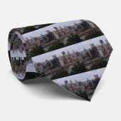 Luftpittsburgh-Skyline am Sonnenuntergang Krawatte (Gerollt)