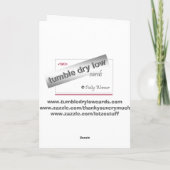 Luftpolsterfolie Housewarming danken Ihnen Dankeskarte (Rückseite)