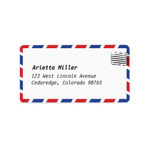 Luftpost Adressaufkleber