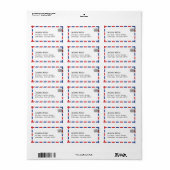 Luftpost Adressaufkleber (Vorne)