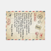 Luftpost an meine Tochter Fleecedecke (Vorderseite (Horizontal))