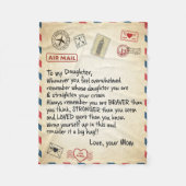 Luftpost an meine Tochter Fleecedecke (Vorderseite)