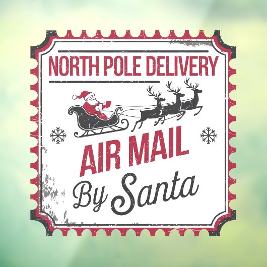 Luftpost an Nordpol Vintag Fensteraufkleber (Blatt 3)