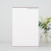 Luftpost (anpassbar) briefpapier (Stehend Vorderseite)